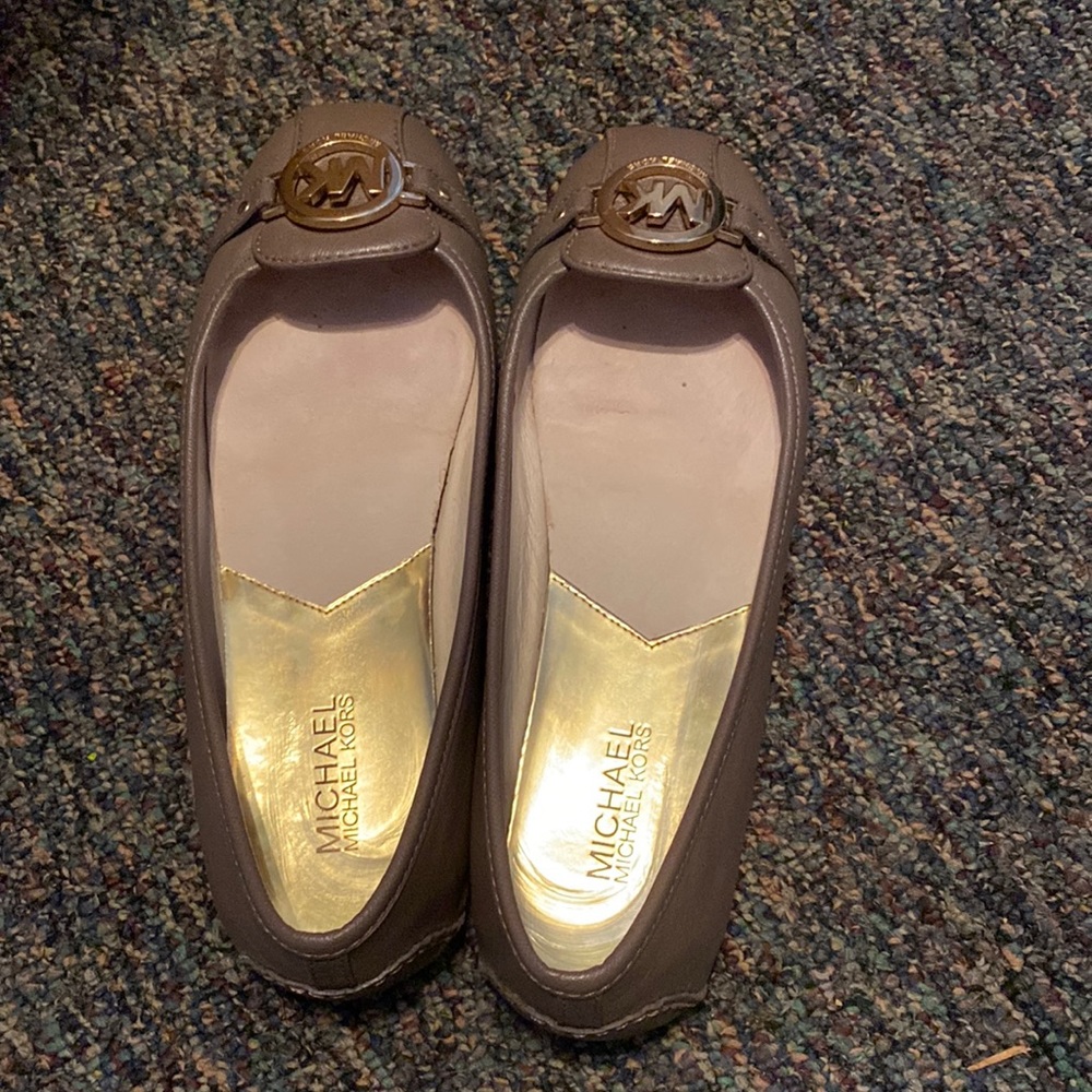 Michael Kors “cinder” colored flats.